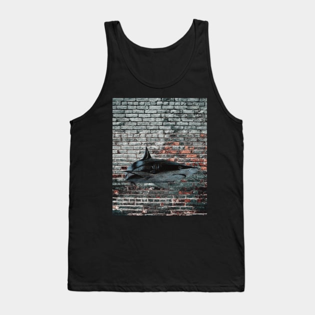 Graffiti shark Tank Top by Flaxenart